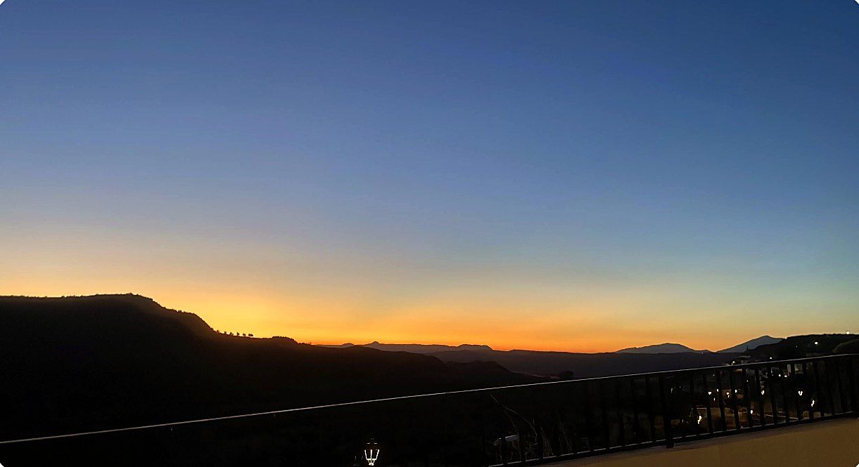 Sunset over the Negratín reservoir